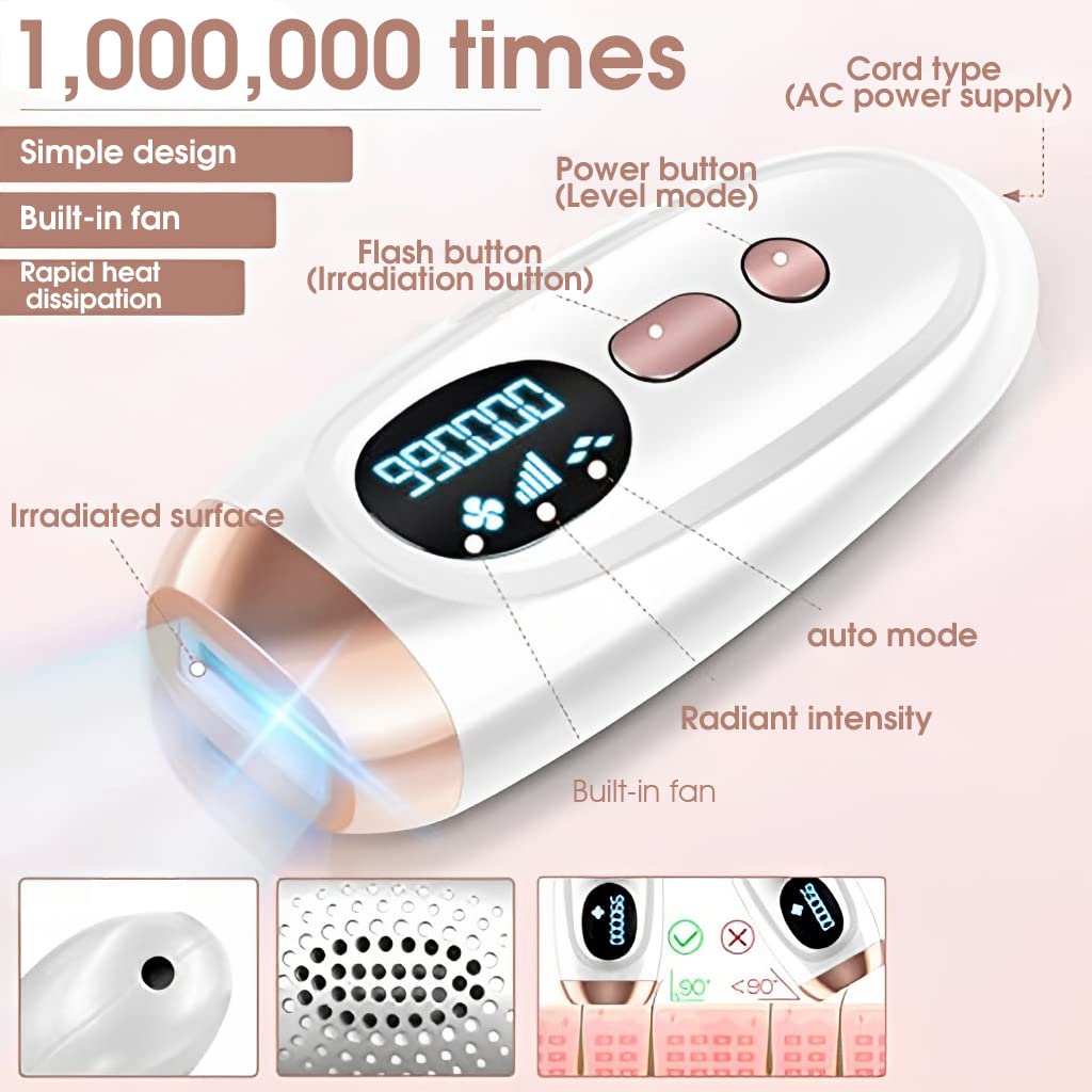 HANNEA Hair Removal Machine for Women 500000 Flashes Permanent Painless Laser Face Hair Removal Device for Facial Unisex Whole Body Facial Hair Remover Machine for Women Bikini Underarm Legs HANNEA Hair Removal Machine for Women 500000 Flashes Permanent Painless Laser Face Hair Removal Device for Facial Unisex Whole Body Facial Hair Remover Machine for Women Bikini Underarm Legs